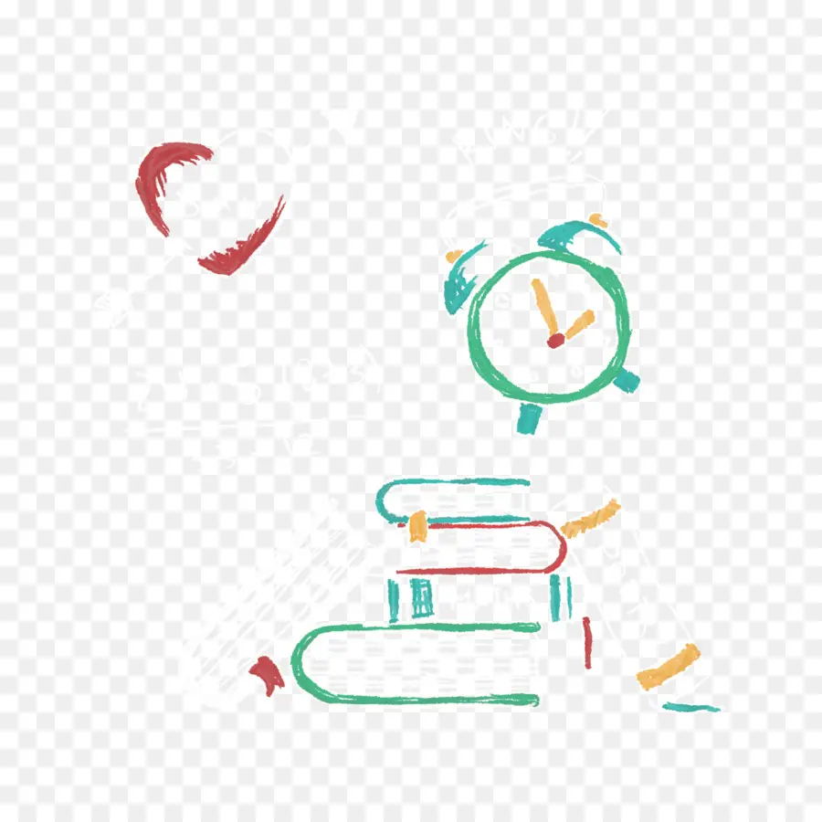 Livres Et Horloge，En Lisant PNG