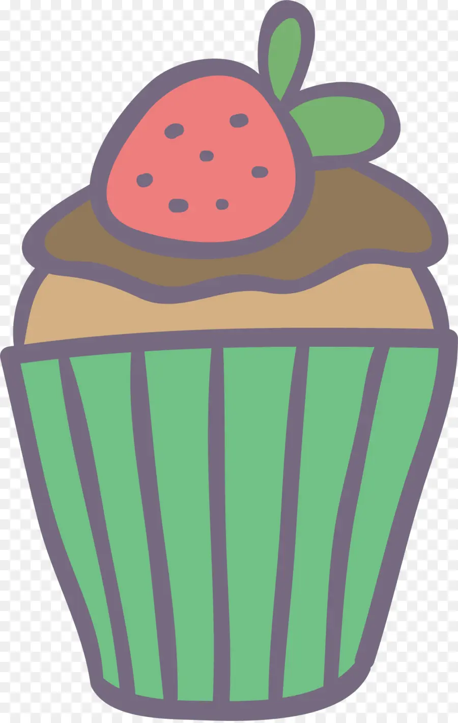 Cupcake Aux Fraises，Dessert PNG