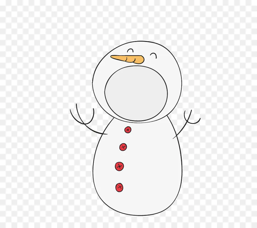 Bonhomme De Neige Simple，Boutons PNG