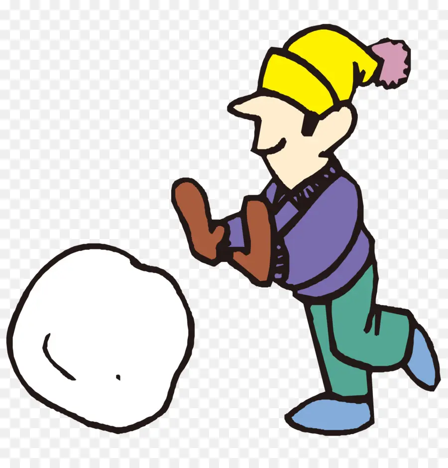 Garçon Avec Boule De Neige，Hiver PNG