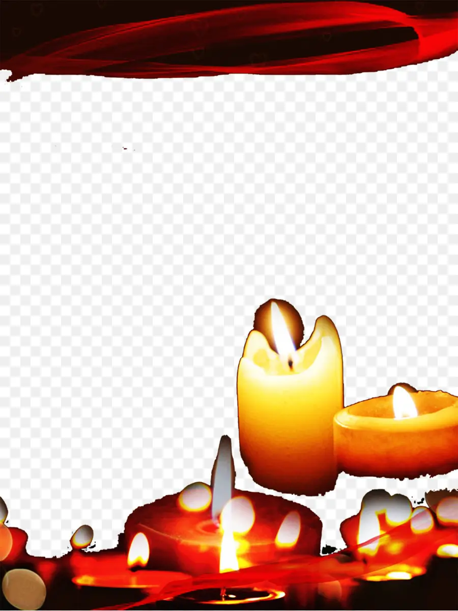 Bougies Allumées，Flammes PNG