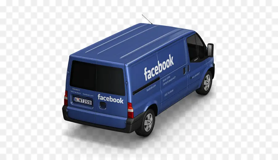 Fourgon Facebook Bleu，Véhicule PNG