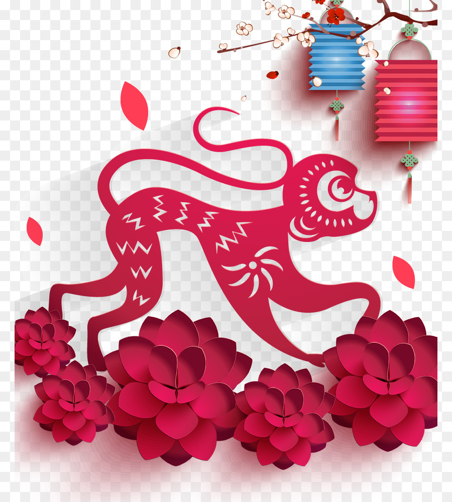 Nouvel An Chinois，Singe PNG