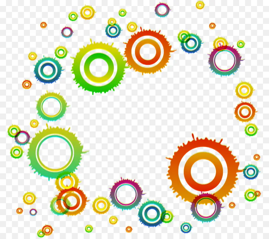 Cercles Colorés，Abstrait PNG