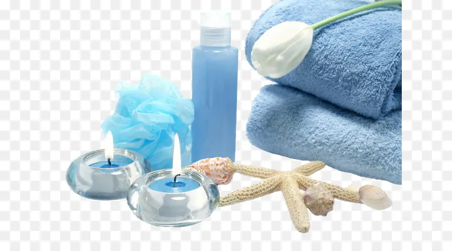 Bougies Et Serviettes De Spa，Serviettes PNG