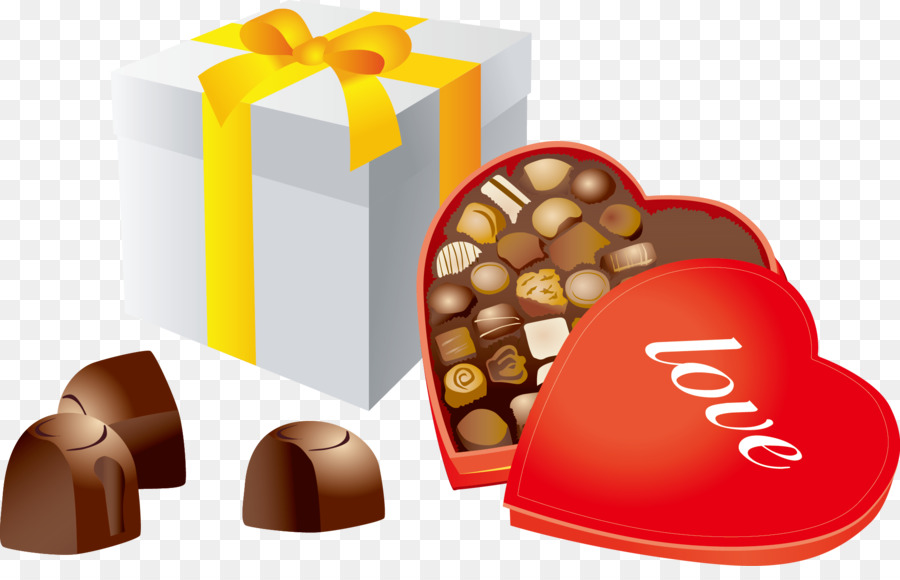 Boîte De Chocolats En Forme De Coeur，Bonbons PNG