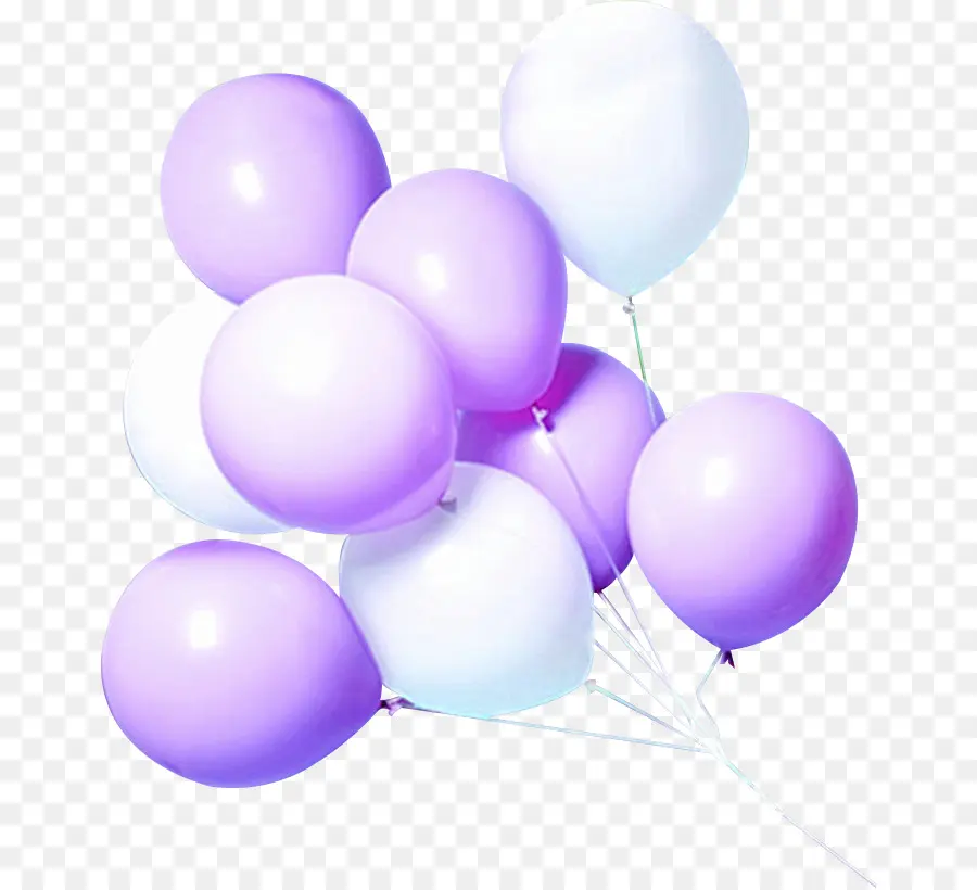 Ballons Violets，Faire La Fête PNG