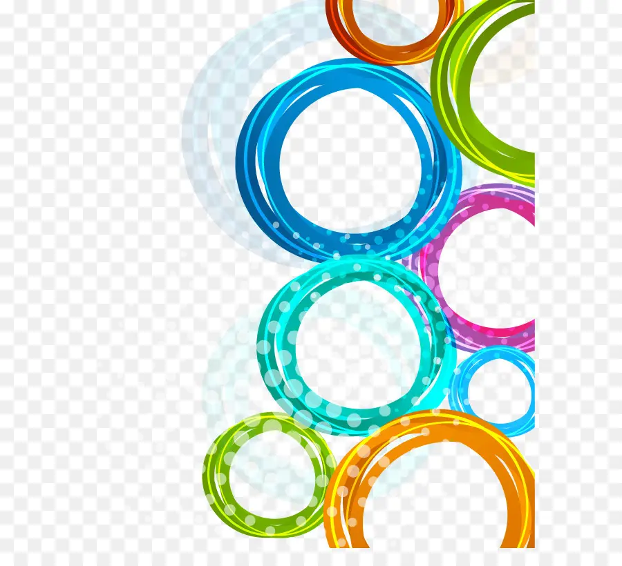 Cercles Colorés，Modèle PNG