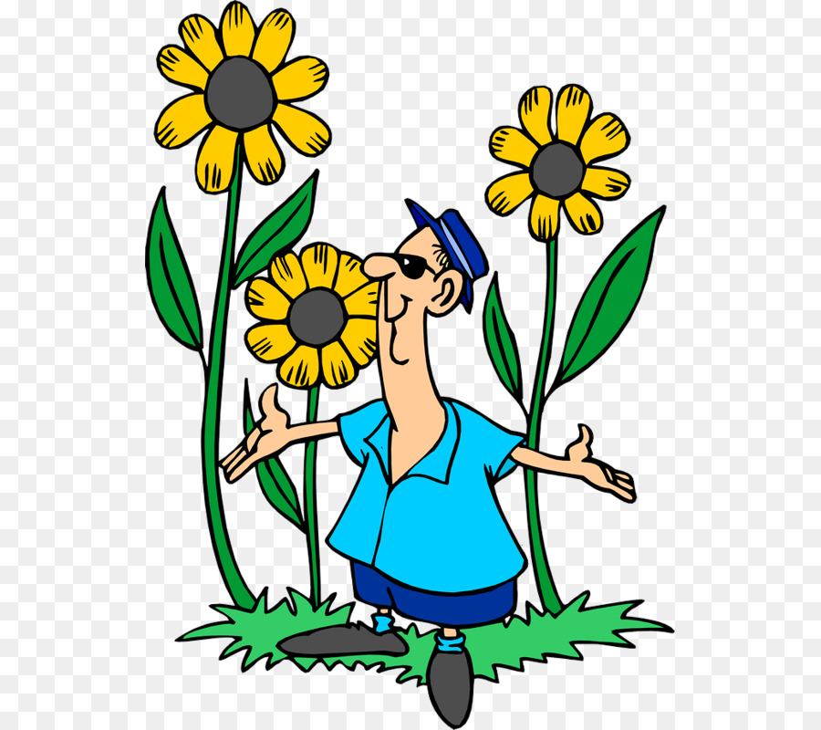 Homme Avec Des Fleurs，Jardinier PNG