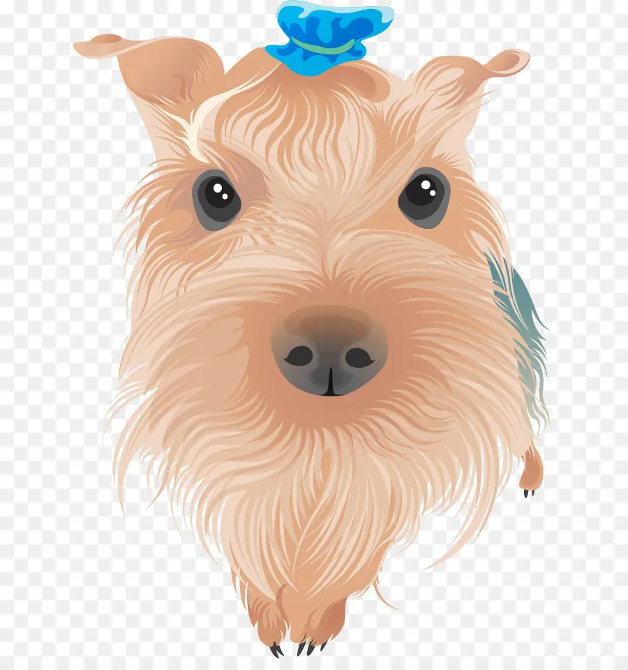 Chien Avec Noeud Bleu，Mignon PNG