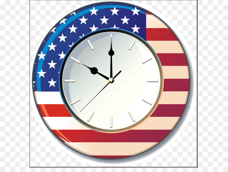 Horloge Avec Drapeau Américain，Drapeau Américain PNG