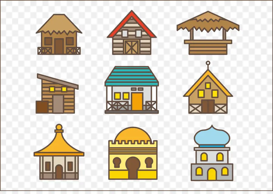 Maisons，Différents Styles PNG