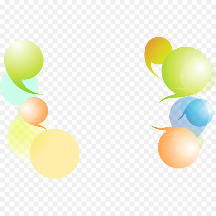 Bulles Colorées，Communication PNG