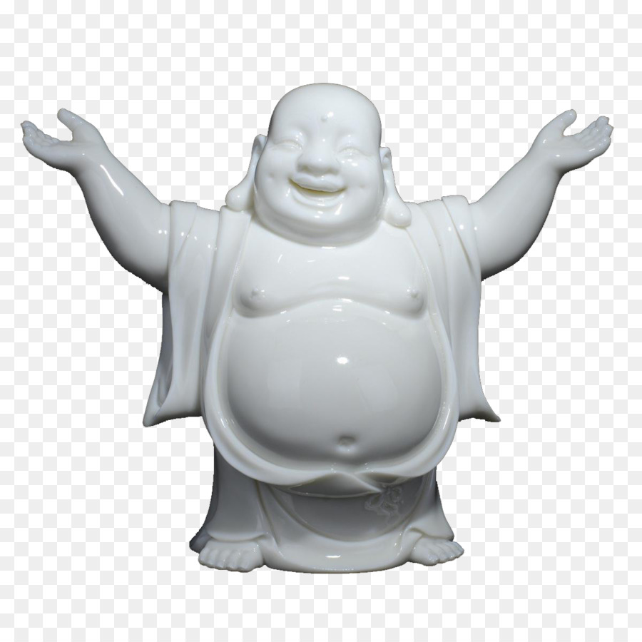 Bouddha Rieur Blanc，Bonheur PNG