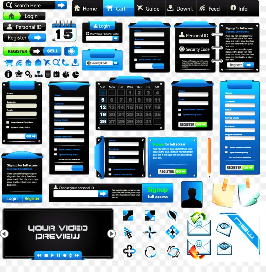 Éléments De L'interface Utilisateur，Interface PNG