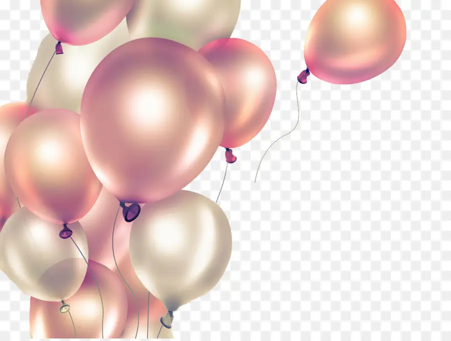 Ballons，Ballons Roses PNG