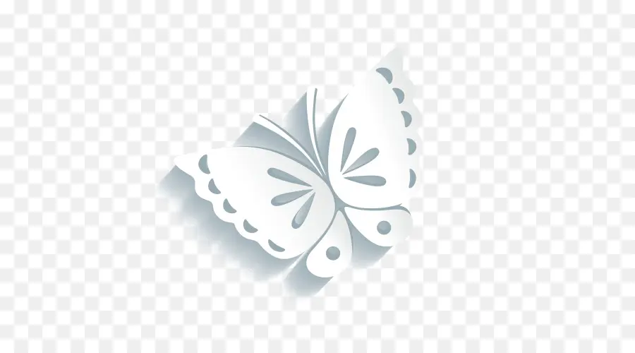 Papillon En Papier，Blanc PNG