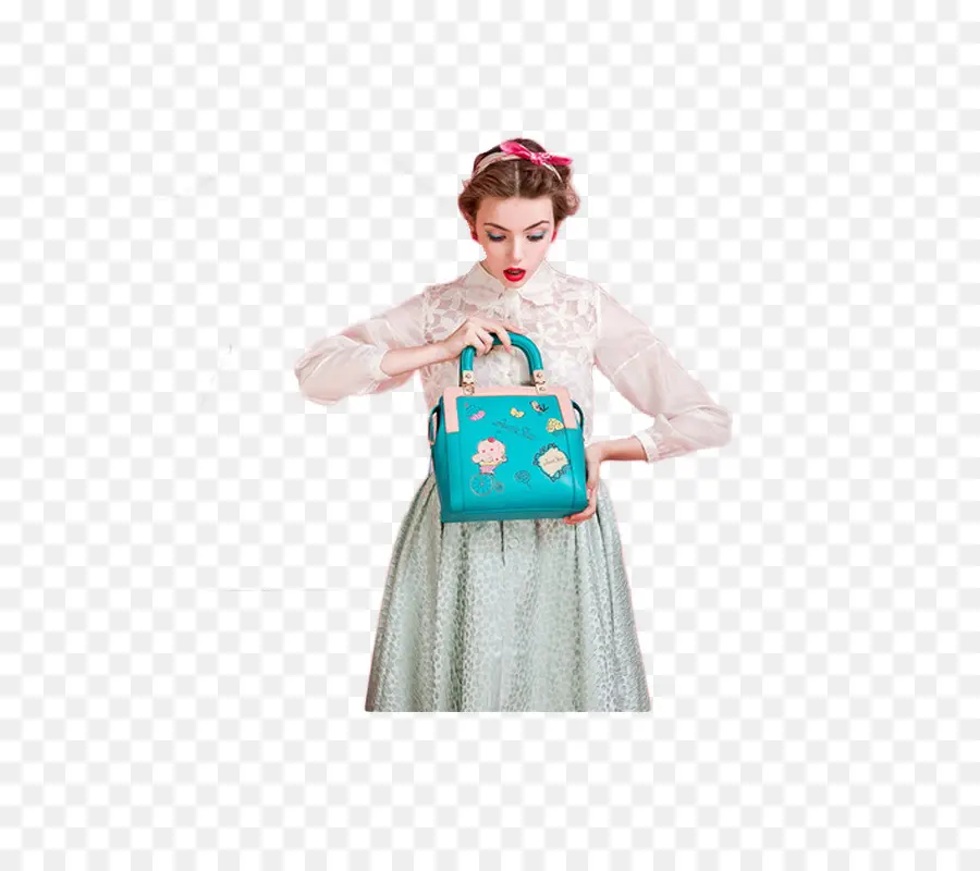 Femme Avec Sac，Mode PNG