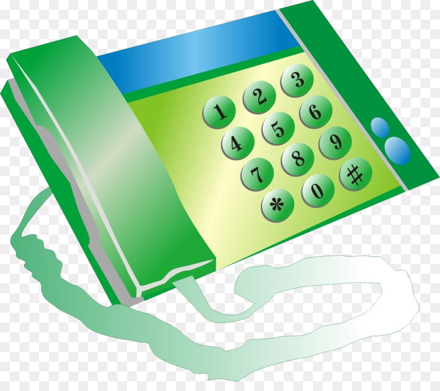 Téléphone Fixe，Vert PNG