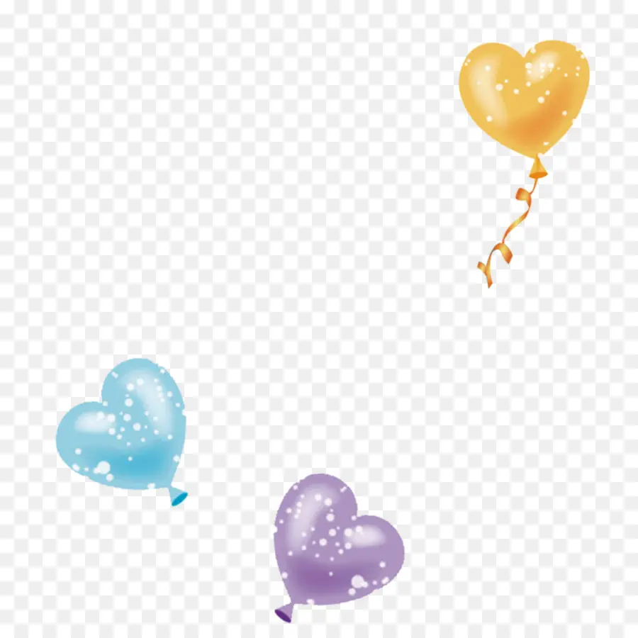 Ballons Coeur，Flottant PNG