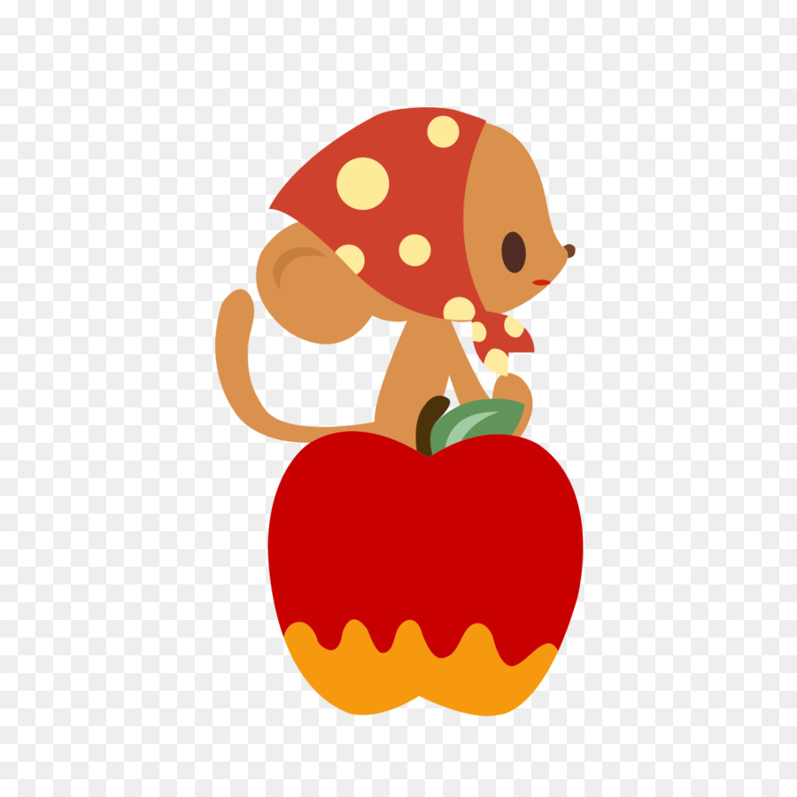 Singe à La Pomme，Pomme Rouge PNG