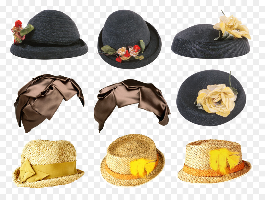 Chapeaux Vintage，Floral PNG