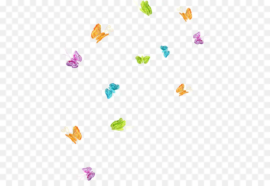 Papillons Colorés，Coloré PNG