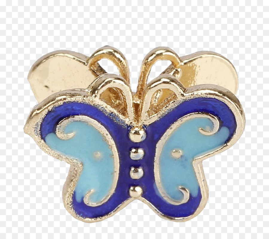 Épingle Papillon，Bleu PNG