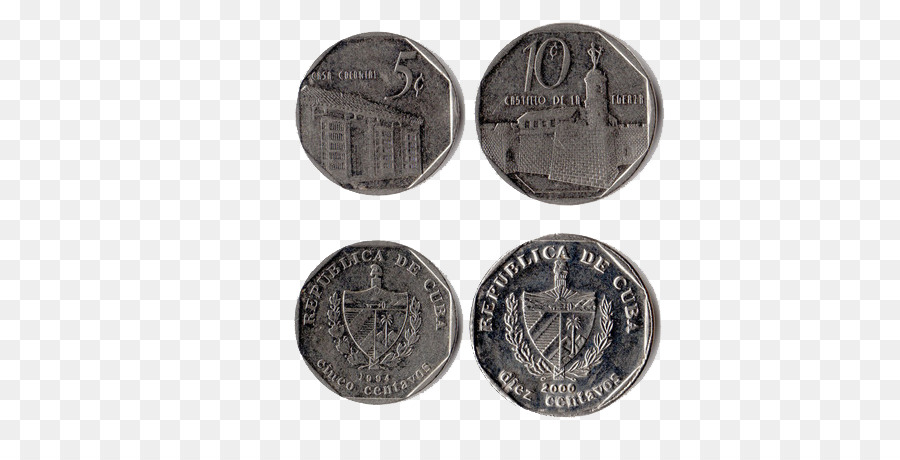 Pièces De Monnaie Cubaines，Argent PNG