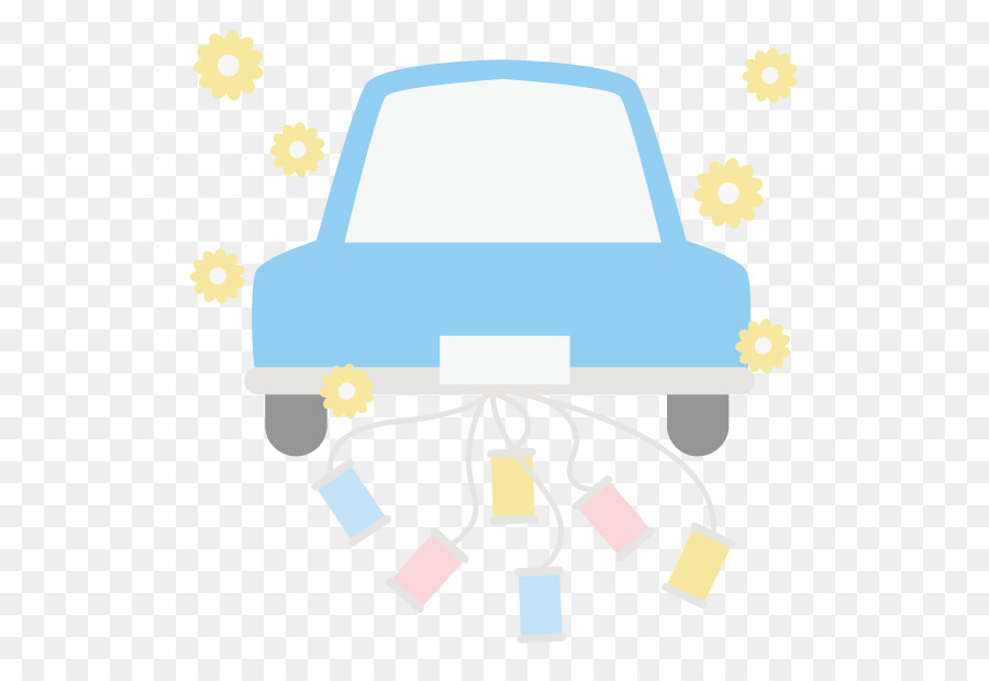 Voiture De Mariage，Bleu PNG