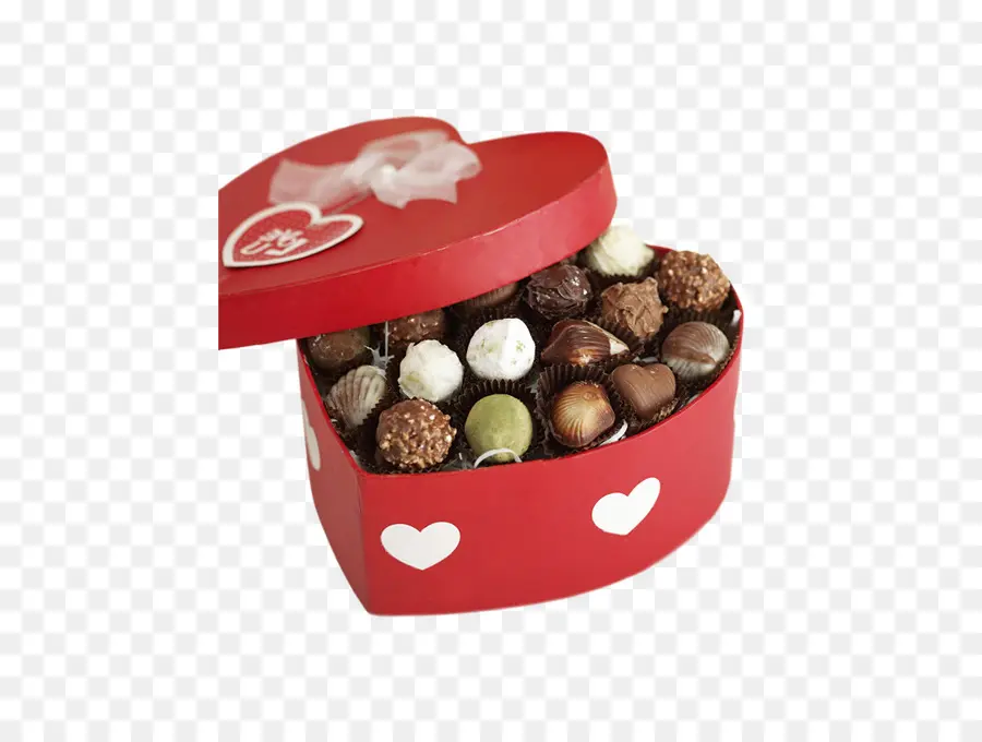 Boîte De Chocolats En Forme De Coeur，Cadeau PNG