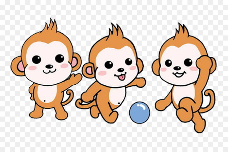 Singes Mignons，Espiègle PNG