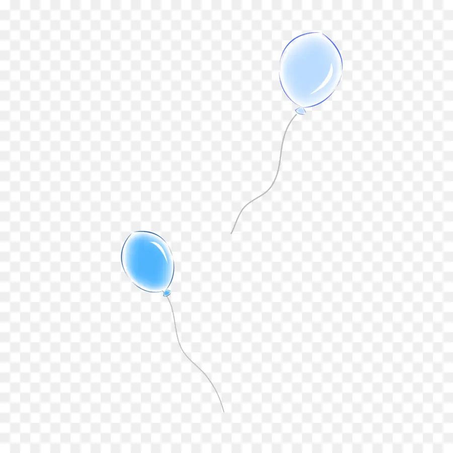 Ballons Bleus，Faire La Fête PNG