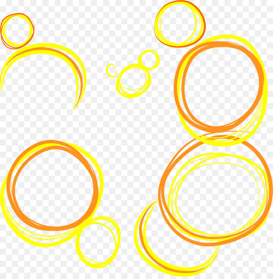 Cercles Colorés，Jaune PNG