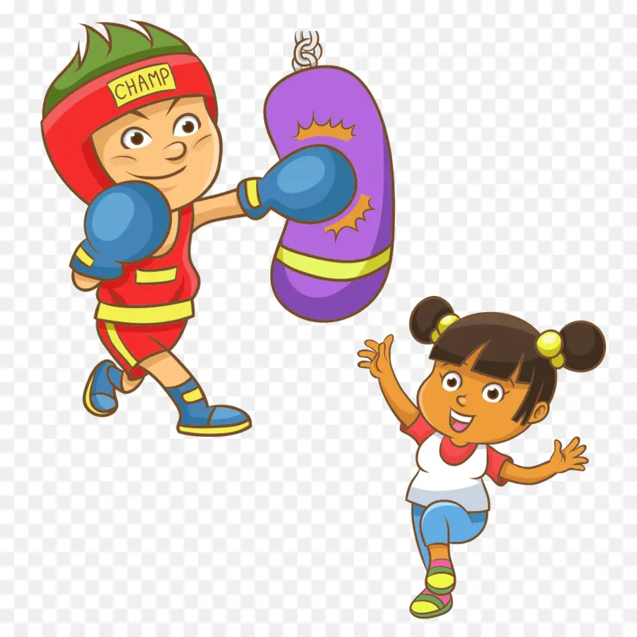 Enfant De Boxe，Sac De Boxe PNG