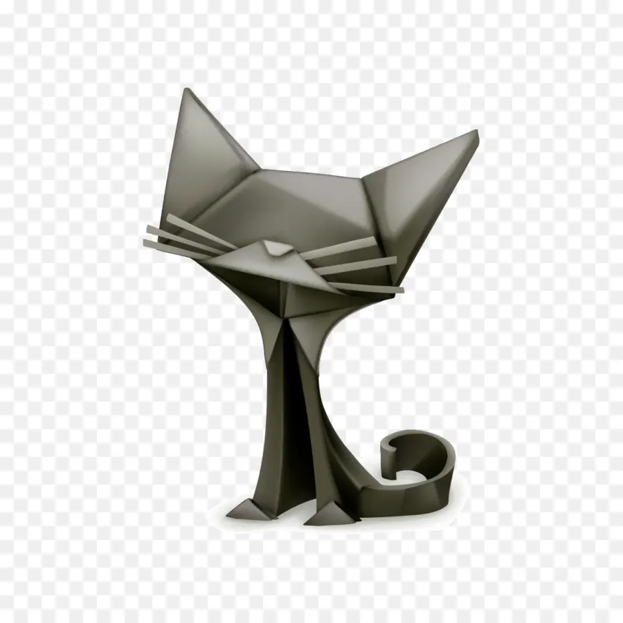 Chat En Origami，Papier PNG