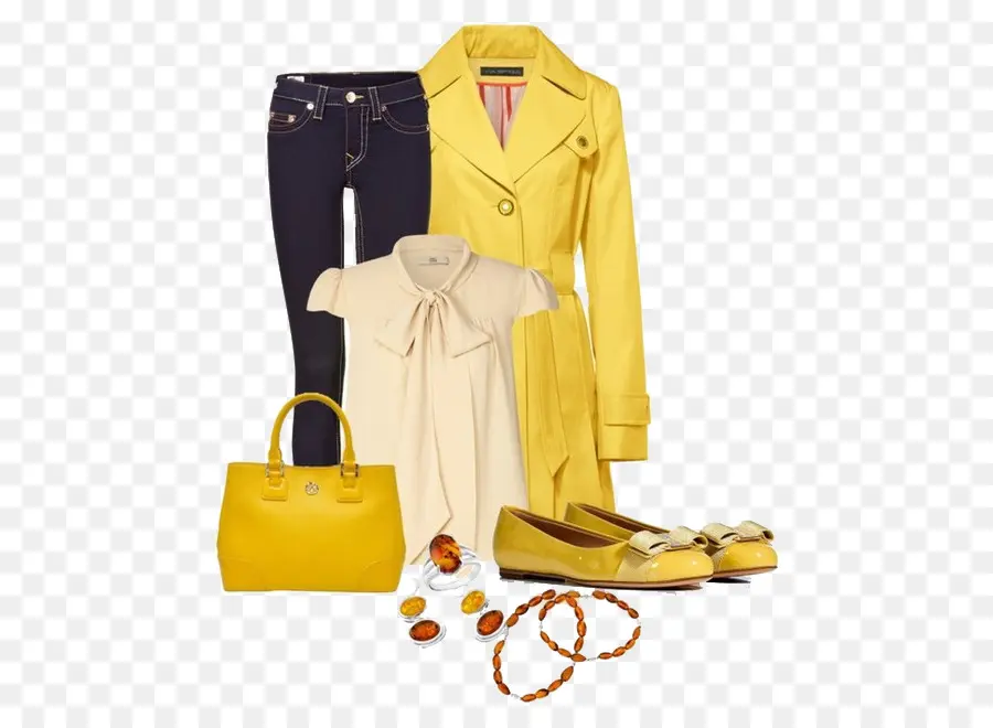 Tenue Jaune，Mode PNG