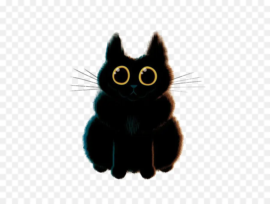 Chat Noir，De Grands Yeux PNG