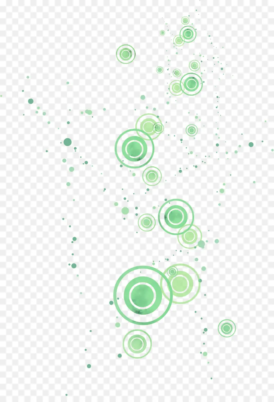 Cercles Verts，Abstrait PNG