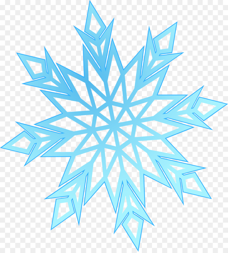 Flocon De Neige Bleu，Hiver PNG