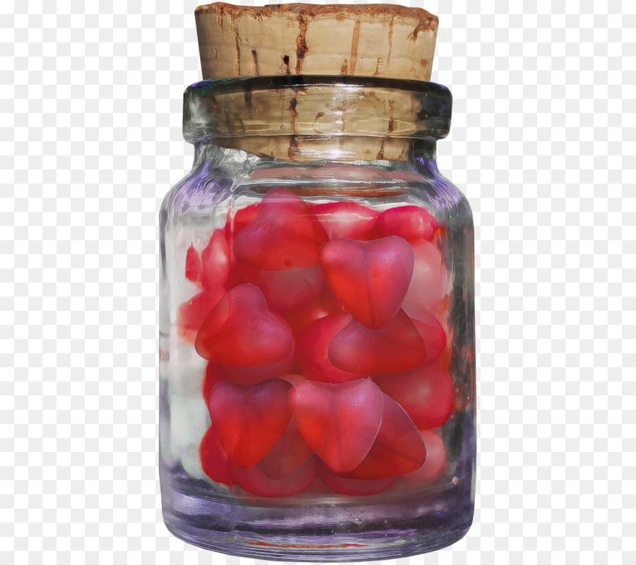 Bonbons En Forme De Coeur，Pot PNG