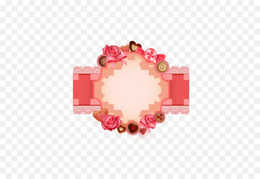 Cadre Décoratif，Roses PNG