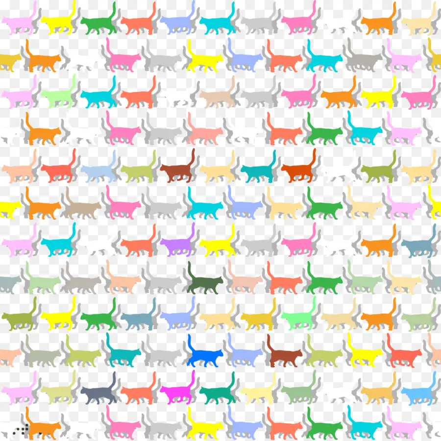 Modèle De Chat Coloré，Modèle PNG