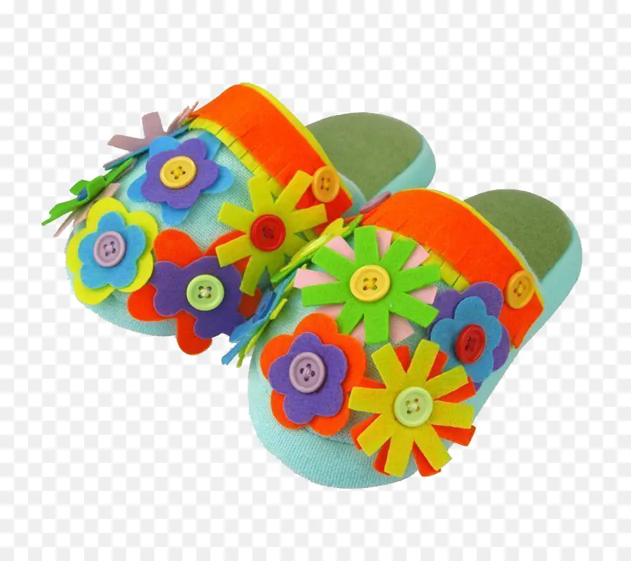 Chaussons Colorés，Fleurs PNG