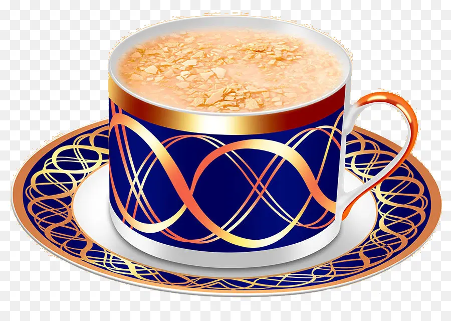 Tasse Décorative，Bleu PNG