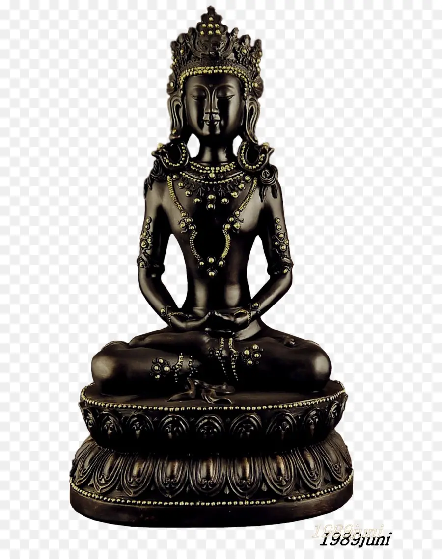 Statue De Bouddha，Noir PNG