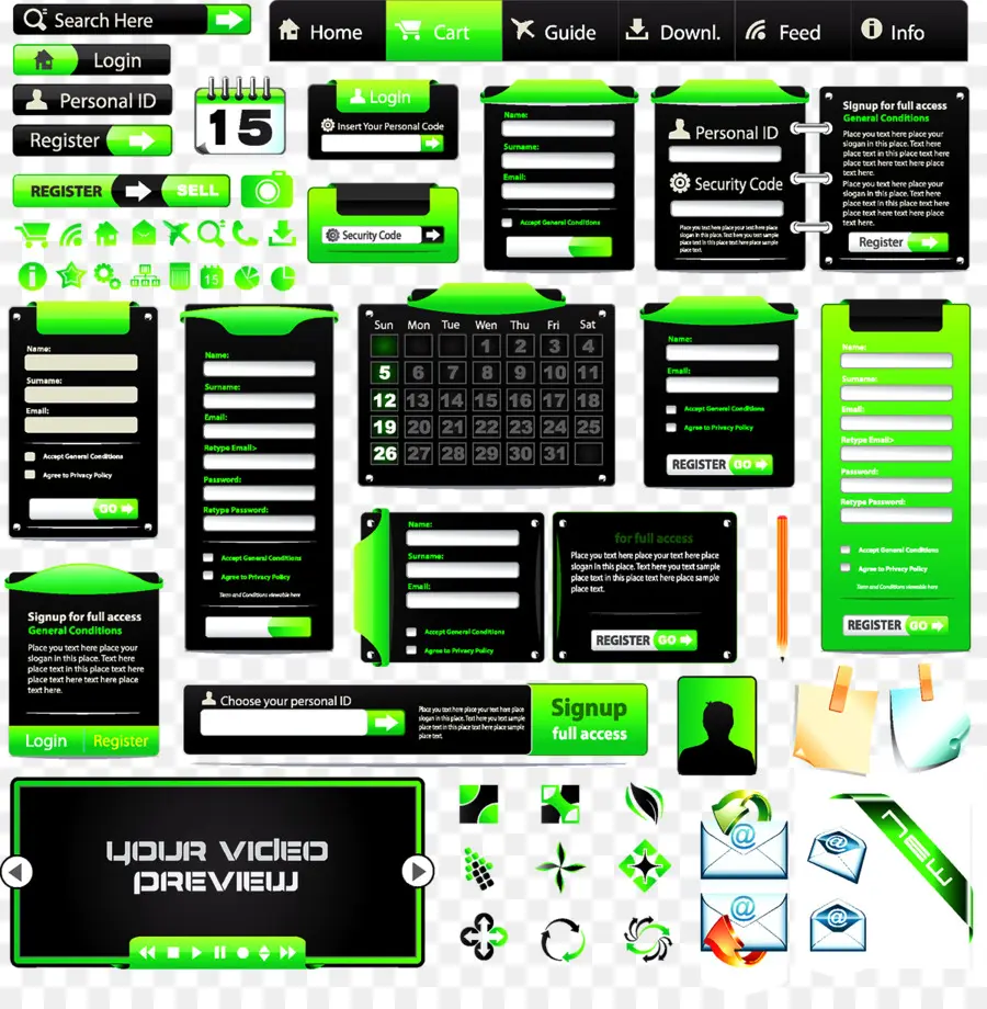 Éléments De L'interface Utilisateur，Interface PNG