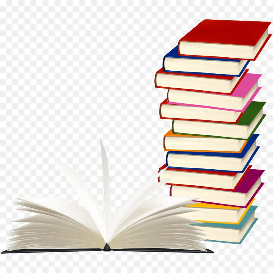 Pile De Livres，Coloré PNG