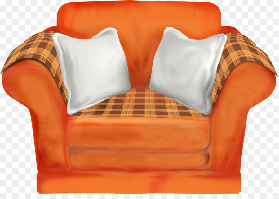 Fauteuil Orange，Oreillers PNG