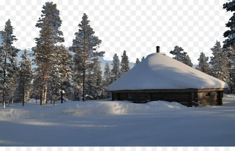 Cabane Enneigée，Hiver PNG